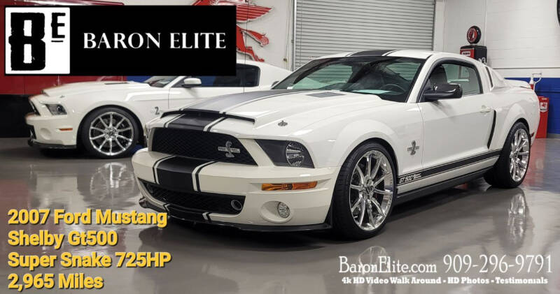 2007 Ford Shelby GT500 for sale at Baron Elite in Upland CA