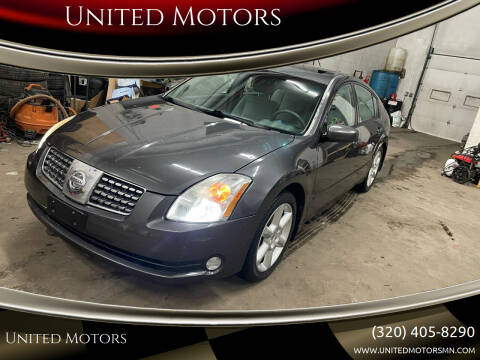 2005 Nissan Maxima for sale at United Motors in Saint Cloud MN