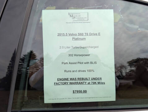 2015 Volvo S60 T6 Drive-E Platinum