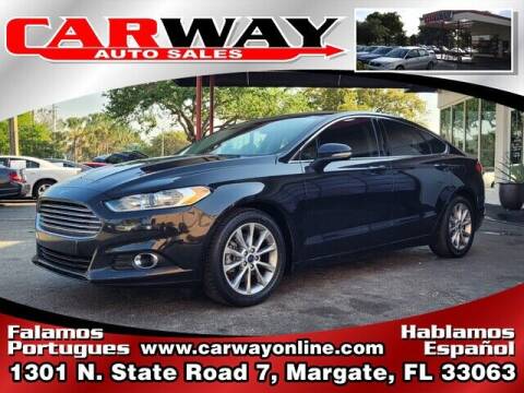 2015 Ford Fusion for sale at CARWAY Auto Sales in Margate FL