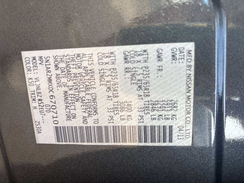 2013 Nissan Pathfinder Platinum