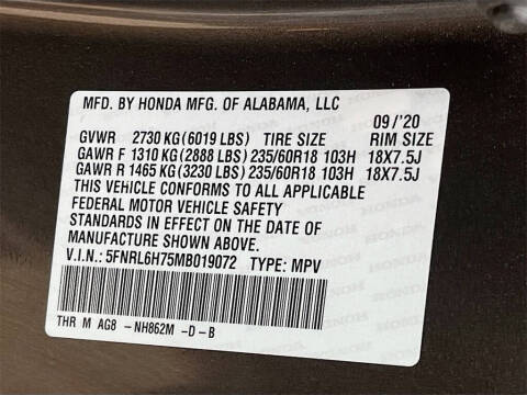 2021 Honda Odyssey EX-L