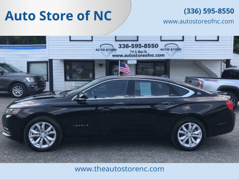 2019 Chevrolet Impala for sale at Auto Store of NC in Walnut Cove NC