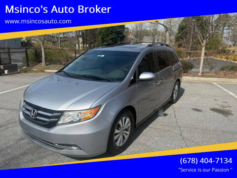 2017 Honda Odyssey for sale at Msinco's Auto Broker in Snellville GA