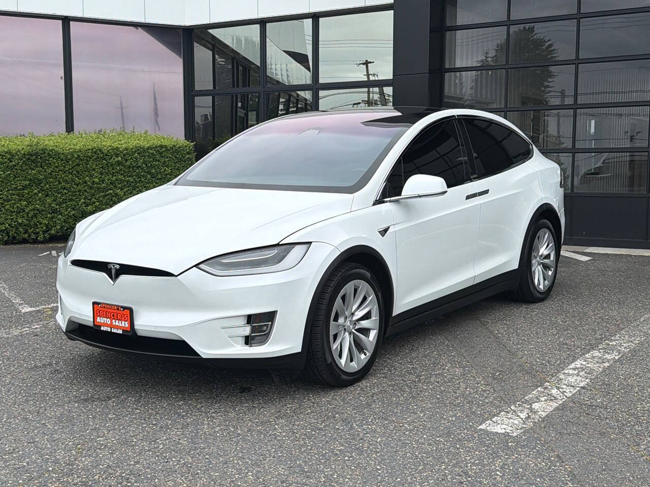Pearl White Multi-Coat 2019 Tesla Model X SUV / Crossover All-Wheel Drive 1-Speed Automatic