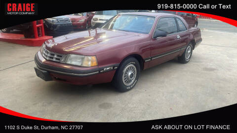 1987 Ford Thunderbird for sale at CRAIGE MOTOR CO in Durham NC