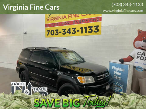 2001 Toyota Sequoia for sale at Virginia Fine Cars in Chantilly VA