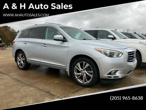 2013 Infiniti JX35 for sale at A & H Auto Sales in Clanton AL