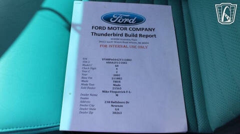 2002 Ford Thunderbird Deluxe