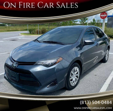 2017 Toyota Corolla for sale at On Fire Car Sales in Tampa FL