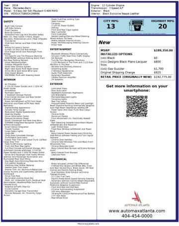 2016 Mercedes-Benz S-Class Mercedes-Maybach S 600