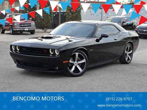 2017 Dodge Challenger for sale at BENCOMO MOTORS in El Paso TX