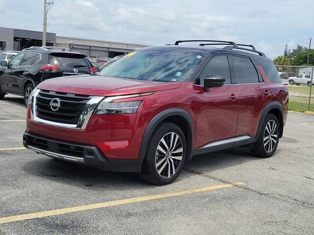Maroon 2024 Nissan Pathfinder Platinum Platinum 4dr SUV 2