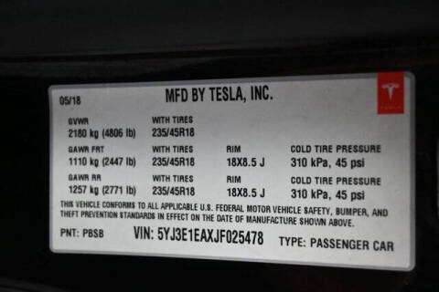 2018 Tesla Model 3 Long Range