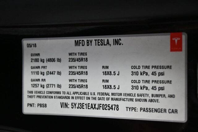 2018 Tesla Model 3 Long Range