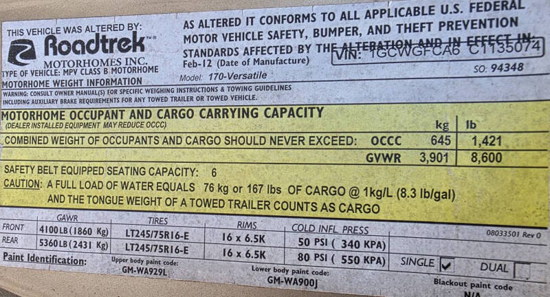 2012 Chevrolet Express 2500