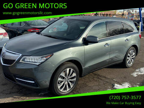 2016 Acura MDX for sale at GO GREEN MOTORS in Lakewood CO
