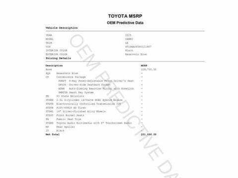 2025 Toyota Camry LE