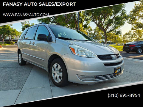 2005 Toyota Sienna for sale at FANASY AUTO SALES/EXPORT in Yorba Linda CA