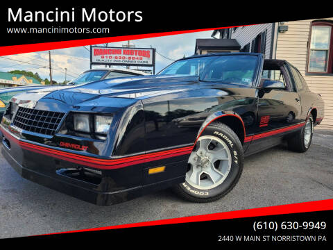 1987 Chevrolet Monte Carlo for sale at Mancini Motors in Norristown PA