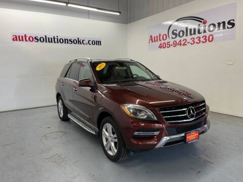 2013 Mercedes-Benz M-Class for sale at Auto Solutions in Warr Acres OK