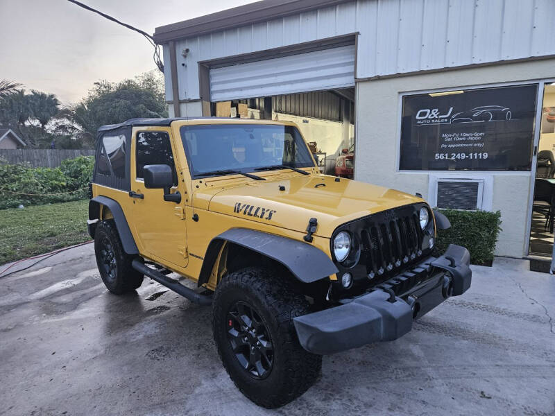 2015 Jeep Wrangler for sale at O & J Auto Sales in Royal Palm Beach FL