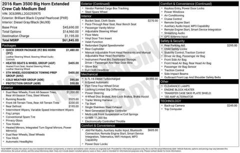 2016 RAM 3500 Big Horn