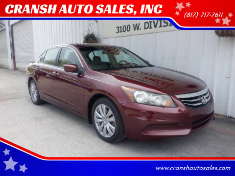 2012 Honda Accord for sale at CRANSH AUTO SALES, INC in Arlington TX