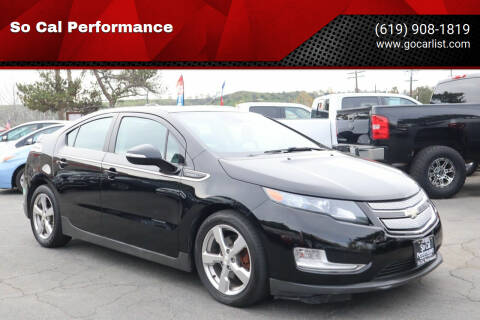 2015 Chevrolet Volt for sale at So Cal Performance in San Diego CA