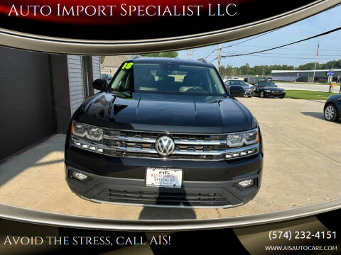 2018 Volkswagen Atlas for sale at Auto Import Specialist LLC in South Bend IN