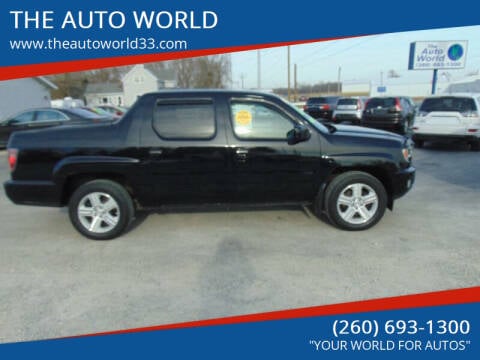 2012 Honda Ridgeline for sale at THE AUTO WORLD in Churubusco IN