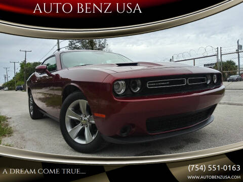 2019 Dodge Challenger for sale at AUTO BENZ USA in Fort Lauderdale FL