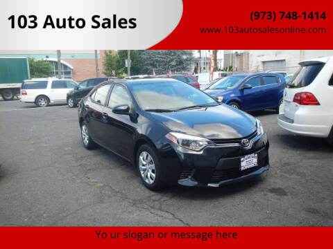 2015 Toyota Corolla for sale at 103 Auto Sales in Bloomfield NJ
