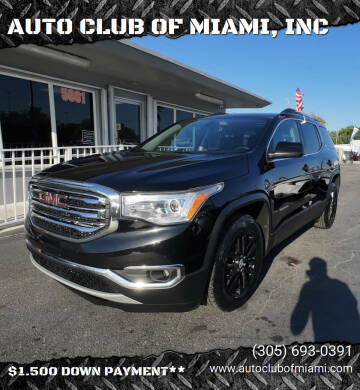 2018 GMC Acadia for sale at AUTO CLUB OF MIAMI, INC in Miami FL