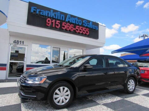 2013 Volkswagen Passat for sale at Franklin Auto Sales in El Paso TX