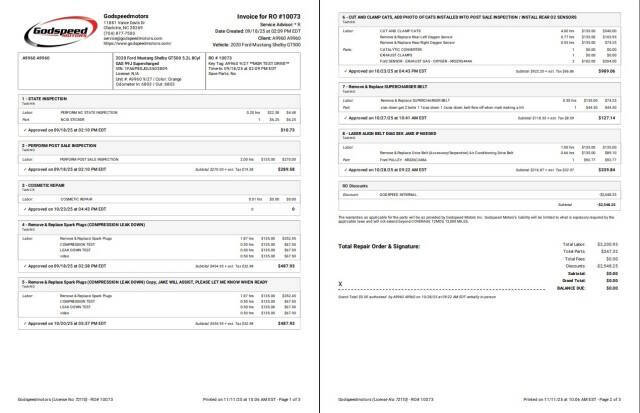 2020 Ford Mustang Shelby GT500