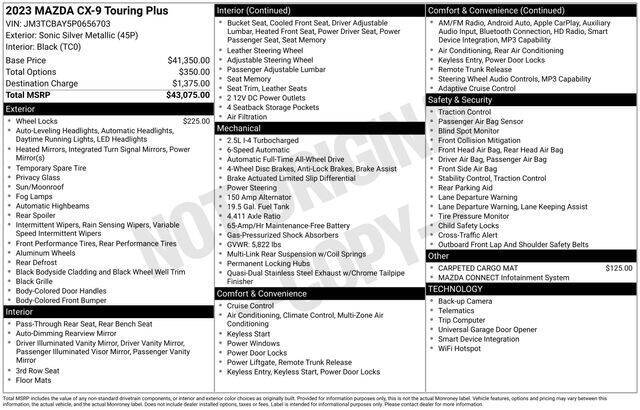 2023 Mazda CX-9 Touring Plus