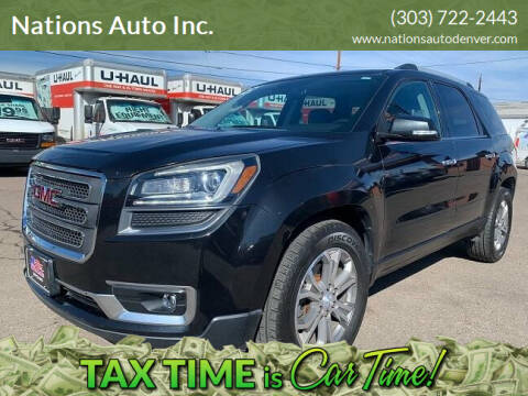 2015 GMC Acadia for sale at Nations Auto Inc. in Denver CO