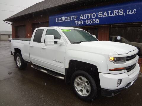 2016 Chevrolet Silverado 1500 for sale at LeBoeuf Auto Sales in Waterford PA