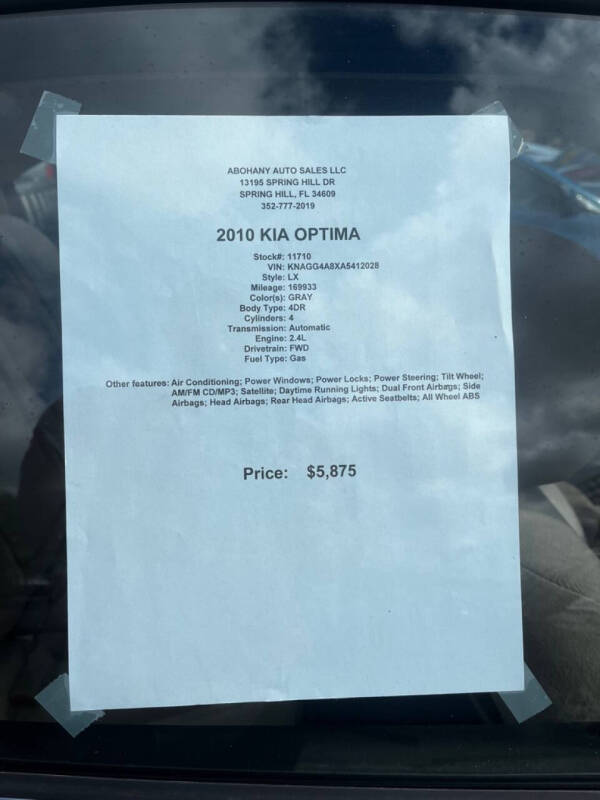 2010 Kia Optima LX