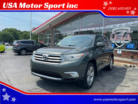 2013 Toyota Highlander for sale at USA Motor Sport inc in Marlborough MA