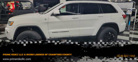 2020 Jeep Grand Cherokee for sale at PRIME RIDEZ LLC & RHINO LININGS OF CRAWFORD COUNTY in Meadville PA