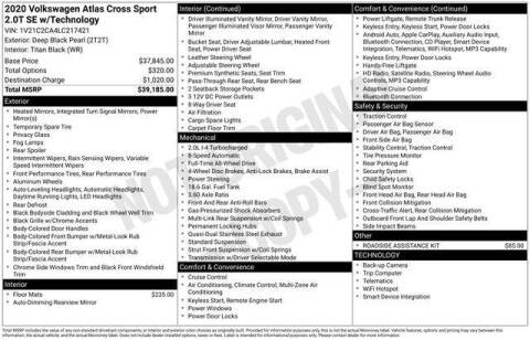 2020 Volkswagen Atlas Cross Sport SE 4Motion