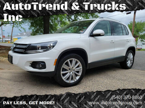 2012 Volkswagen Tiguan for sale at AutoTrend & Trucks Inc in Fredericksburg VA