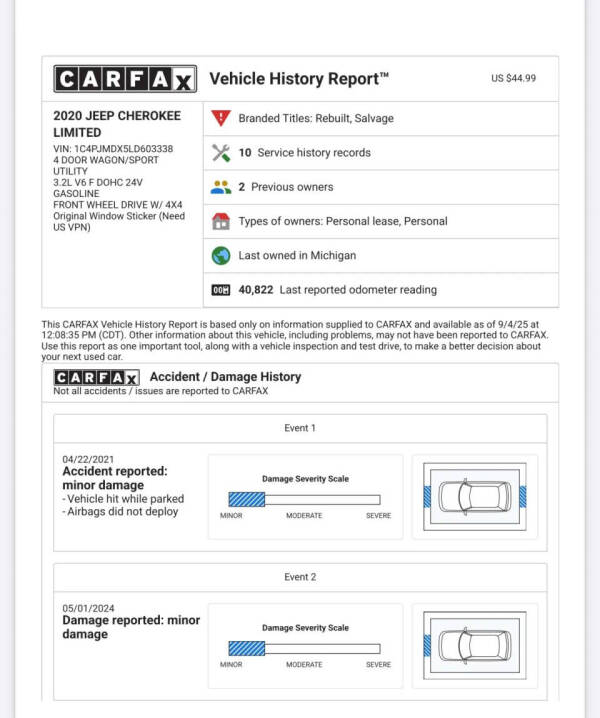 2020 Jeep Cherokee Limited