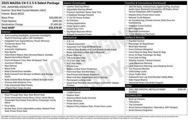 2025 Mazda CX-5 2.5 S Select