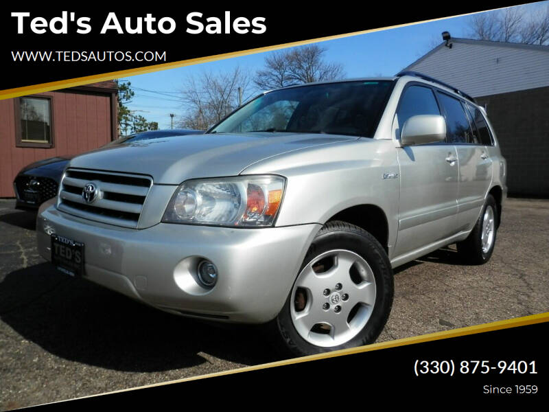 2006 Toyota Highlander for sale at Ted's Auto Sales in Louisville OH
