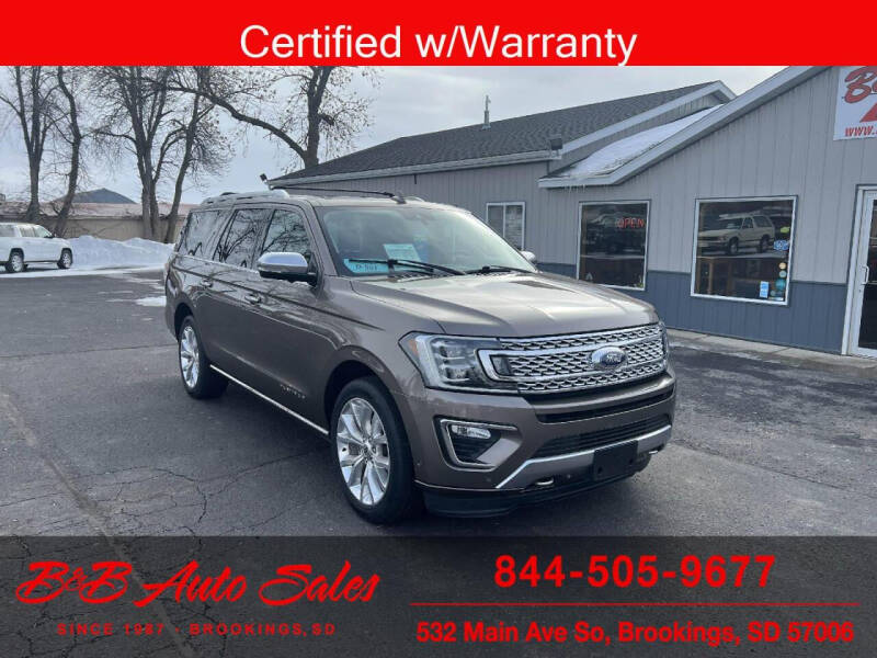 2018 Ford Expedition MAX for sale at B & B Auto Sales in Brookings SD