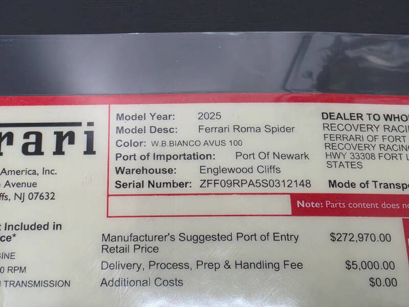 2025 Ferrari Roma Spider