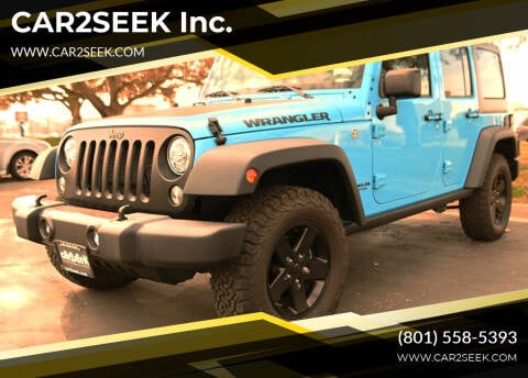 Jeep Wrangler Unlimited For Sale in Salt Lake City, UT - CAR2SEEK Inc.